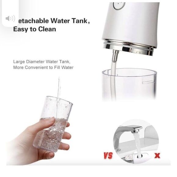 Oral Irrigator Portable Dental Water Flosser USB Rechargeable Water Jet Floss - Picture 5 of 8